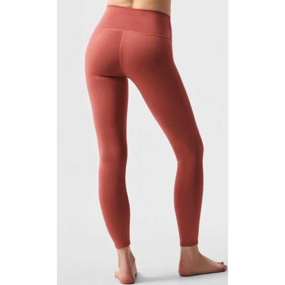 Alo High-Waist Airlift Leggings Terracotta Hi-Rise Waisted Full-Length Tights XS - Picture 3 of 10